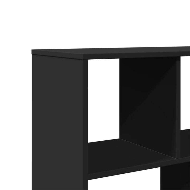 Angelinne 100cm W Bookcase, 156.5cm H x 100cm W x 33cm D, Black