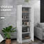 Rangement blanc de 69 po, tablettes mobiles, placard garde-manger moderne, portes à fermeture en douceur, améliore le rangement de la maison, garde-manger, maximise l'espace