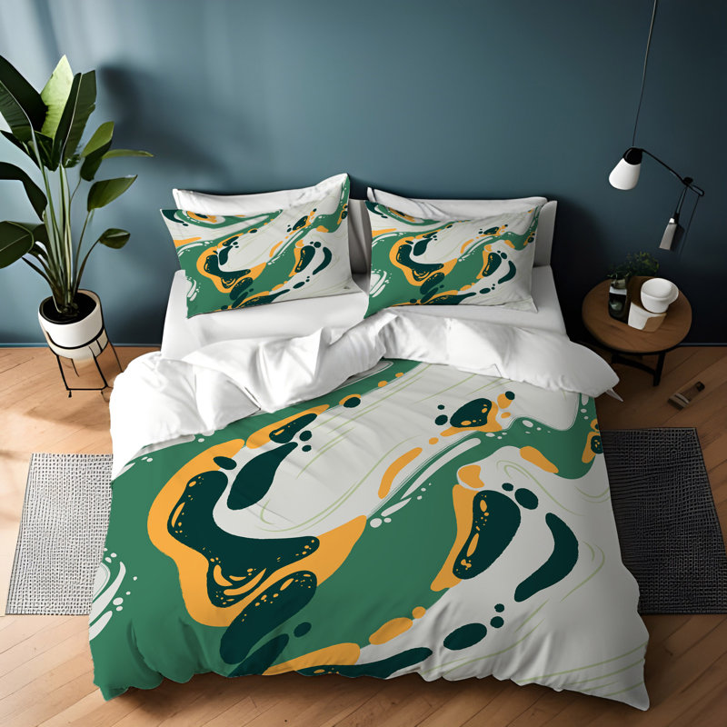 Abstract Duvet Cover, King Duvet Cover + 2 King Shams