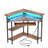 Fitnat Corner Desk with Power Outlet, LED Triangle Corner Desk with Storage for Small Space-192581531