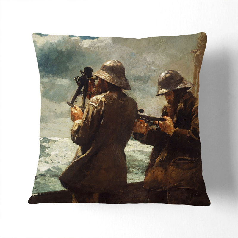Eight Bells Square Throw Cushion, 40cm H x 40cm W x 15cm D, Stone