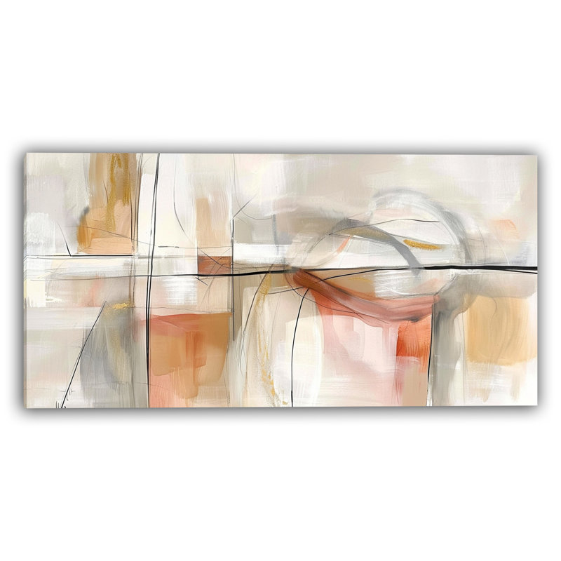 Art mural sur toile neutre, L 48 po x H 24 po x P 1,5 po