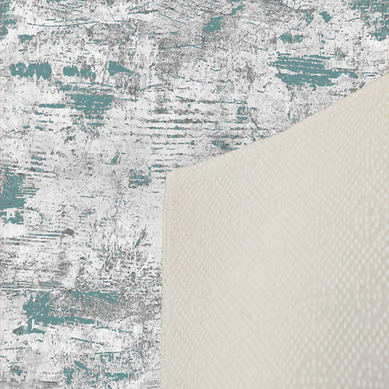 Stylish Hall Carpet (3.3 x 6.6 ft), 100% Polyester, 0.3 in Pile Height | Antibacterial, Non-Slip PVC Felt Dot Underside | Machine Washable, 3D Digital Print, Durable & Easy to Clean | Perfect for Entryway & Living Areas