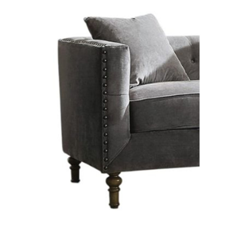 Causeuse en velours Sidonia avec 2 coussins Sidonia