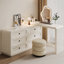 Coiffeuse avec miroir lumineux, 6 tiroirs