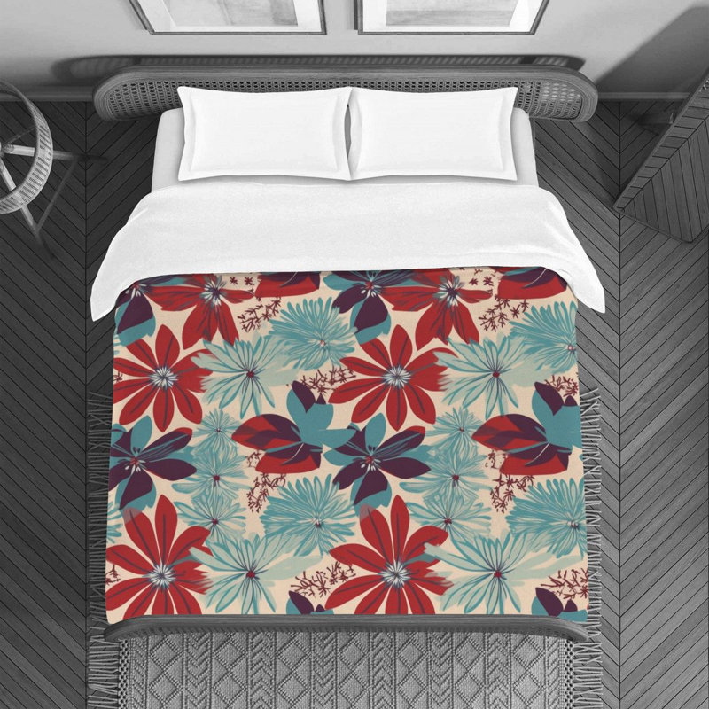 Floral Avital Bedding, Queen Duvet Cover