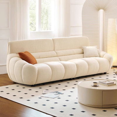 French minimalist fabric sofa