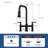 Double Handle Bridge Kitchen Faucet With 360 Degree Spout Swivel Inoil Rubbed Bronze-124916683
