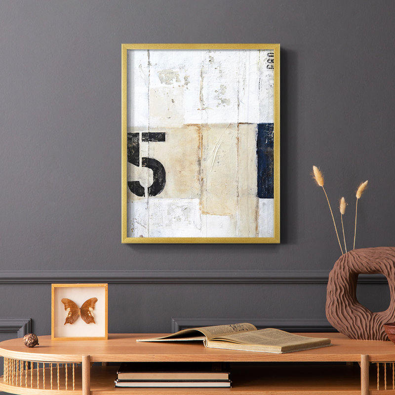 5e rangée, reproduction encadrée - bois massif, H 10 po x l 8 po, Or