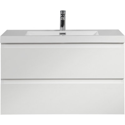 Meuble-lavabo mural moderne pour salle de bain