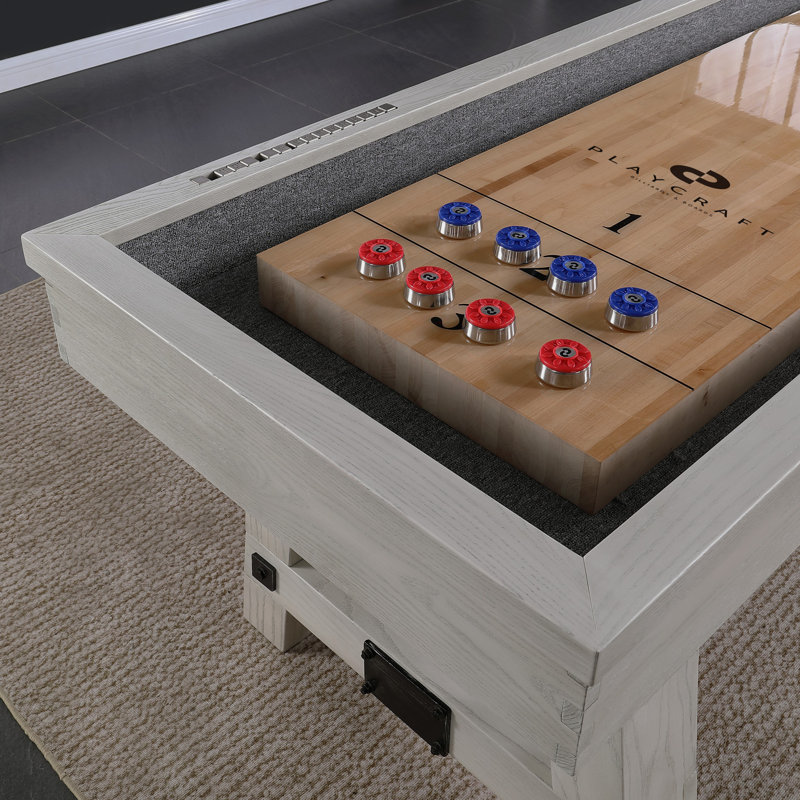 Playcraft Yukon 12’ Pro-Series Shuffleboard, Weathered Fieldstone, Northern Drift, No
