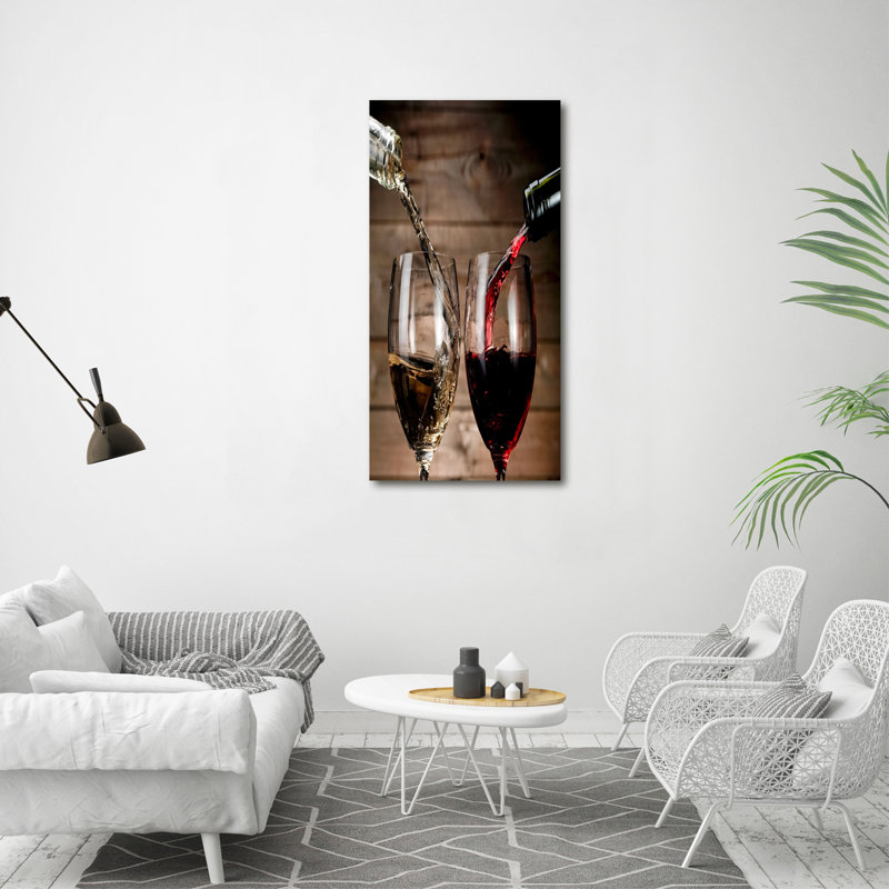 Wine In Glasses - Wrapped Canvas Print