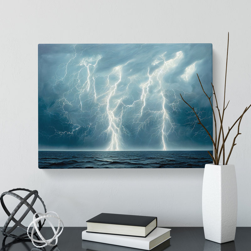 Spectacular Ocean Thunderstorm - Wrapped Canvas, 50cm H x 76cm W x 3cm D