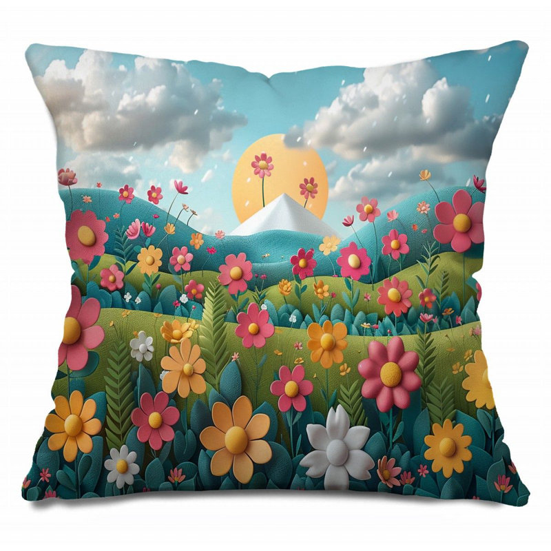 Illustration, coussin décoratif, Art numérique, H 20 po x l 20 po