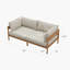 Causeuse de patio en aluminium Vento
