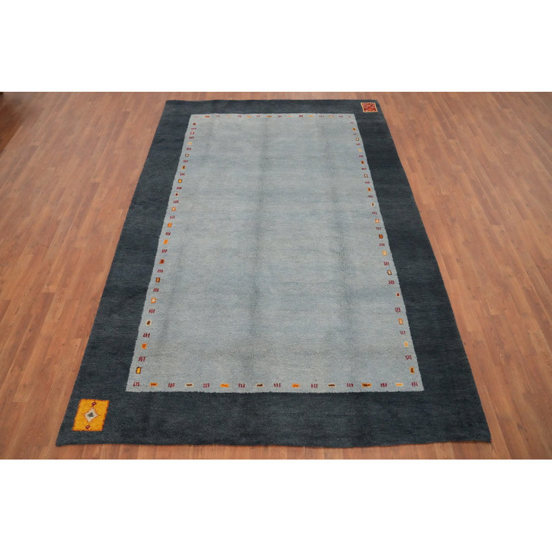 Élégant tapis contemporain de style Gabbeh 7 x 10 avec bords