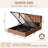 Arcadia Hydraulic Lift Up Storage Upholstered Platform Bed,Velvet Brown,Full-804832956-804832959
