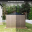 Remise de rangement extérieure en métal de 8 x 10 pi avec portes et fenêtres verrouillables, remise à outils de jardin pour patio-118571781