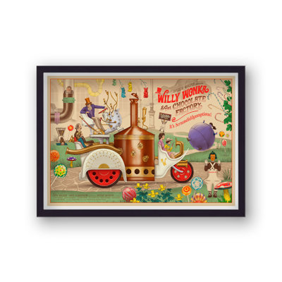 Willy Wonka And The Chocolate Factory V2 Reimagined Movie - Single Picture Frame Print