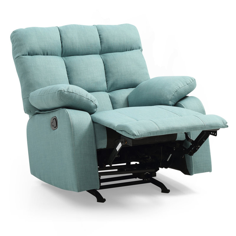 Stylish Teal Padded Armchair Recliner, Teal