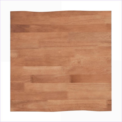 Natural Rubberwood Coffee Table – Rustic Accent Table with Stable Legs for Living Room/Sofa