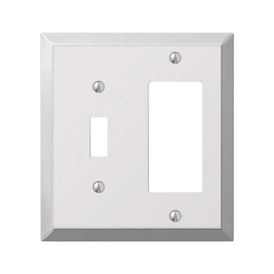 Amerelle Tindal 2 gang Metal Wall Plate 1 pk