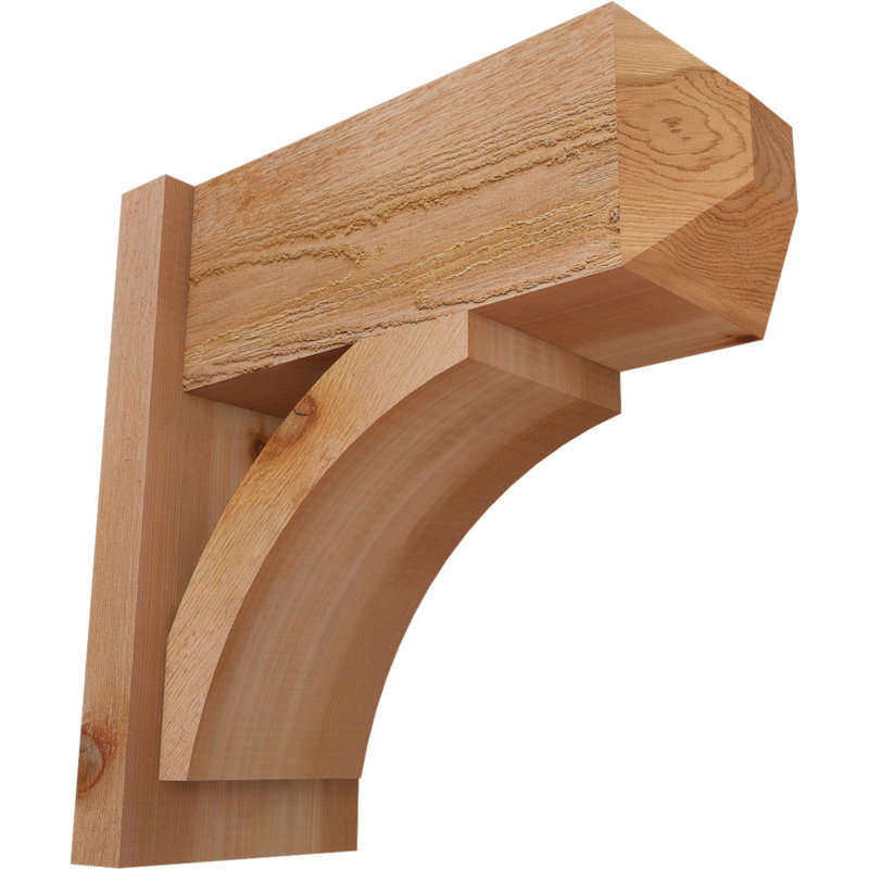 Persienne en bois rustique Thorton Craftsman,  P 18 po x H 18 po , Cèdre rouge de l'Ouest de 8 po (sciage brut)