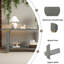 Console de 62,9 po de style minimaliste moderne, canapé d'entrée en bois massif avec détails en métal, tablette intégrée, pour le salon, le couloir-81250005