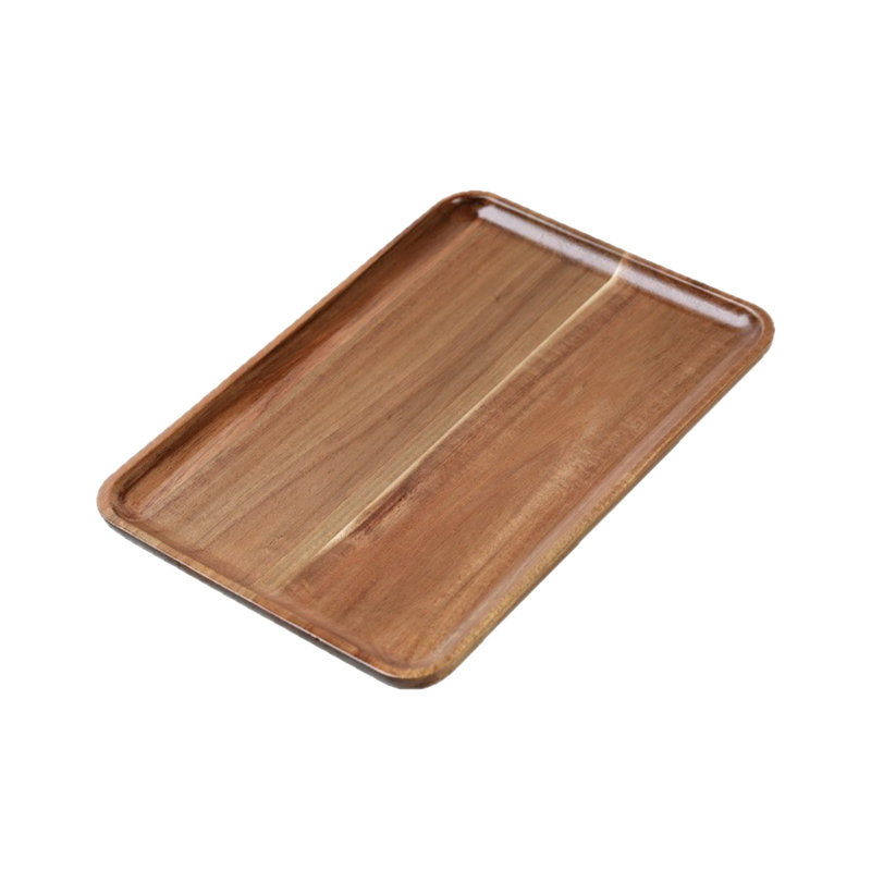 Plateau en bois plateau de thé rectangulaire en bois massif de style japonais et moderne pour tasses collations décorations pour la maison