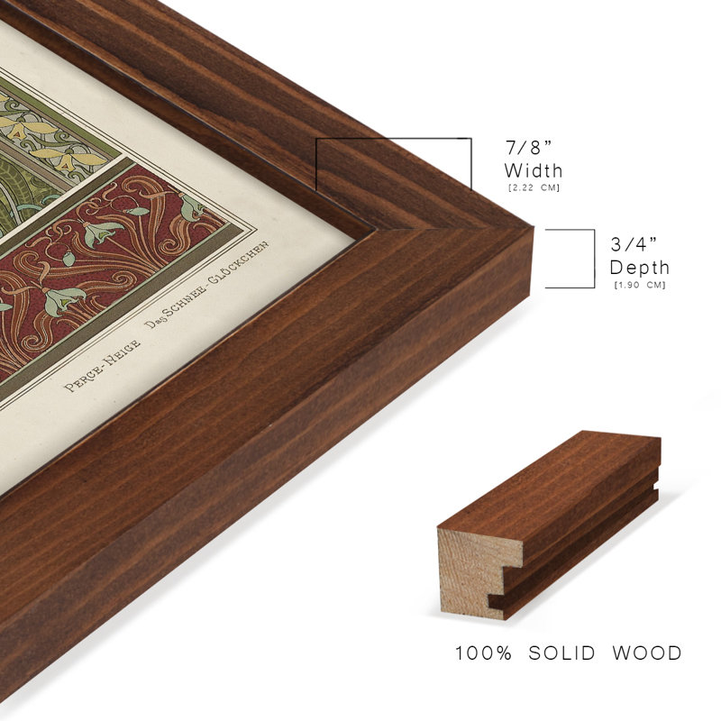 Nouveau Decorative VI " Nouveau Decorative VI ", 15" H x 12" W x 1" D, Chestnut