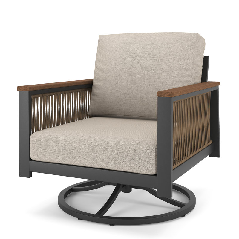 Chaise de terrasse avec coussins Sunbrella Townsend, Argent coulé Sunbrella®