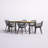 6 - Person Acacia Solid Wood Patio Dining Set Rectangular Table
