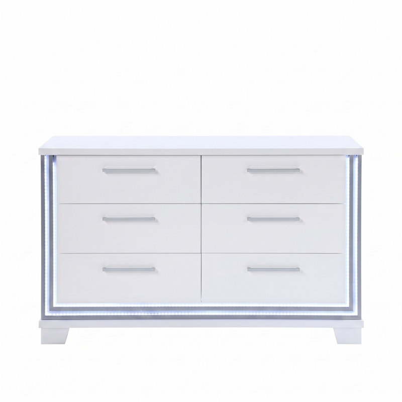Commode 6 tiroirs avec lumières