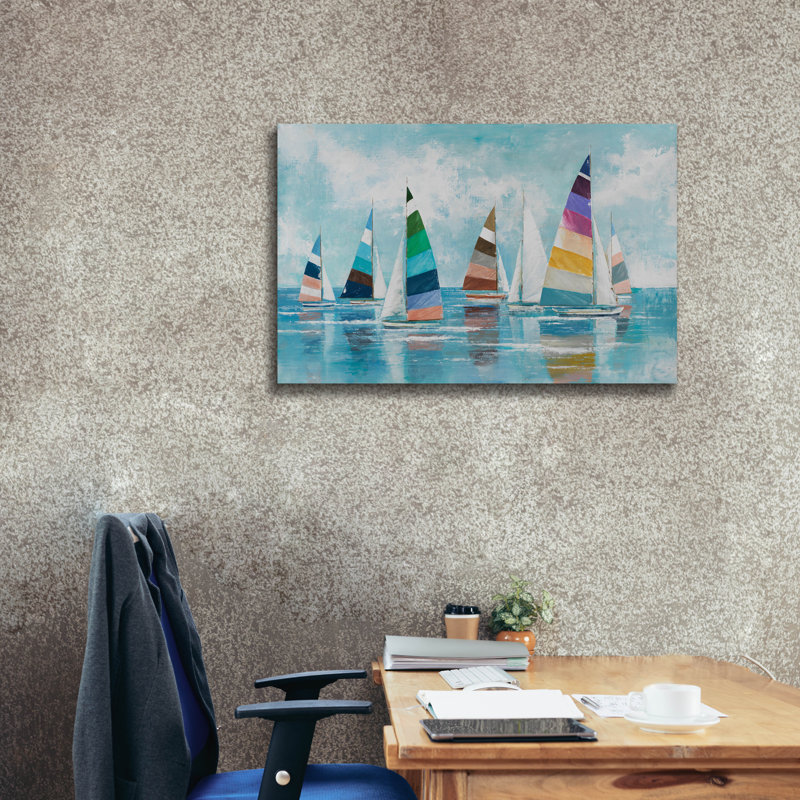  «Sailing In Color» par Max Maxx, art mural sur toile, 40 po x 26 po, H 26 po x l 40 po