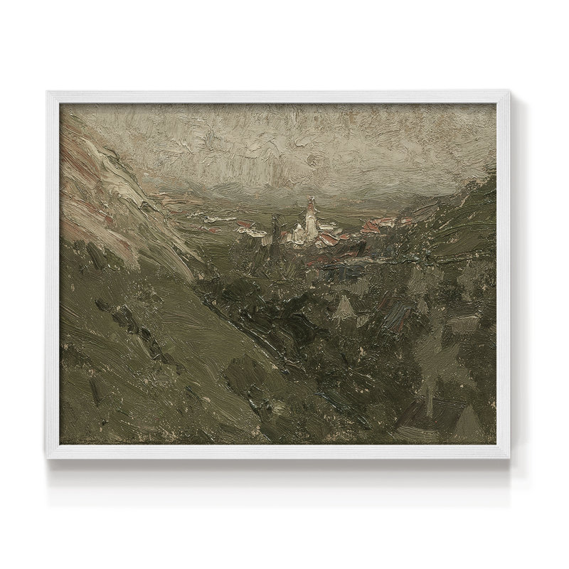 Paysages rétro-DCLxxix-impression encadrée - réversible, H 22 po x l 28 po, Blanc