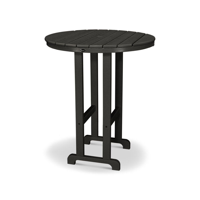 TREX Outdoors Monterey Bay Round Bar Table, 48", Ash Charcoal Revolution®