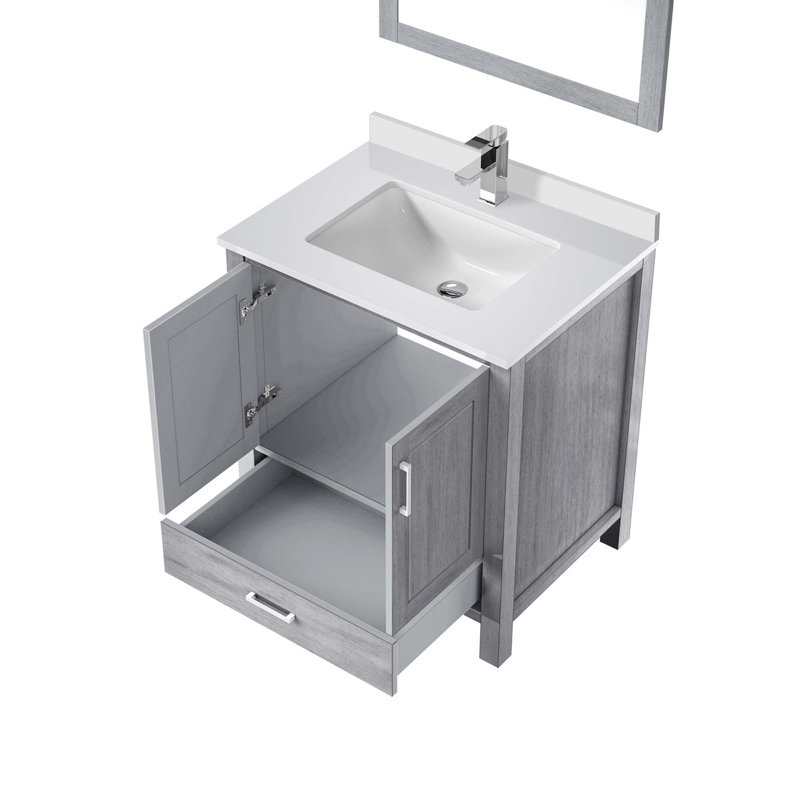 Ensemble de meuble-lavabo moderne avec robinet et miroir