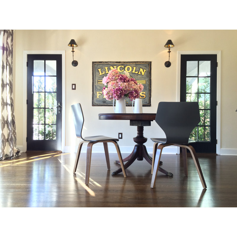 Beckley 18'' H Side Chair, White/Walnut