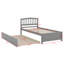 Structure de lit plateforme en bois avec lit gigogne-1812949109