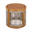 Table d'appoint d'extérieur en bois d'acacia 16,9 po - Corde d'appoint Boho