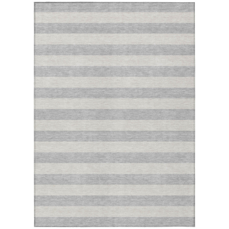 Hasad Washable Striped Indoor / Outdoor Rug, Rectangle 2'6" x 3'10"