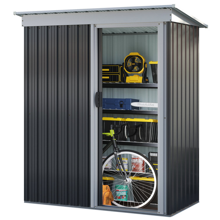 Sonegra 5x3ft Outdoor Metal Storage Shed, Waterproof Galvanized