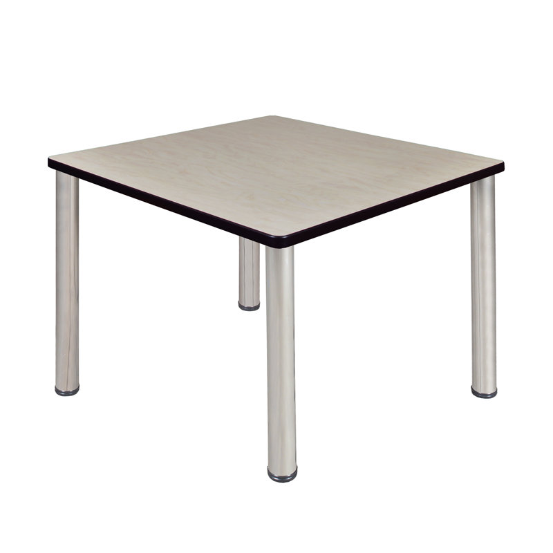 Plateau de table Kee, H 29 po x L 36 po x l 36 po, Érable, Chrome