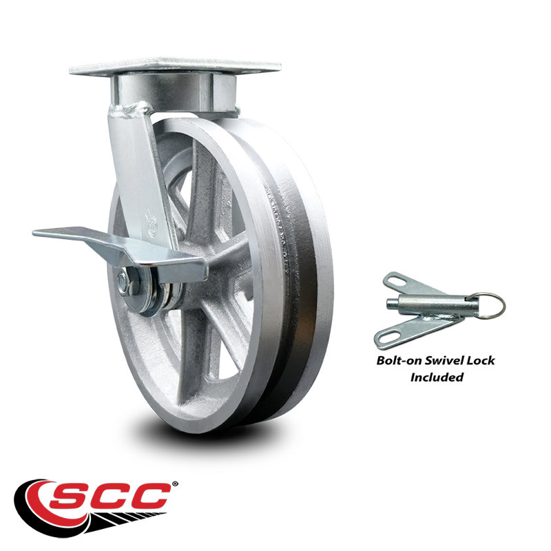 Kingpinless V Groove Semi Steel Caster