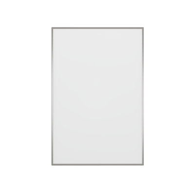 Hudson 24 in. W x 36 in. H Metal Framed Square Edge Bathroom Vanity Mirror in Brushed Nickel