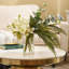 The Christmas Orchid - Cream Cymbidium Blooms, Real Touch Cedar & Botanical Eucalyptus Holiday Water Illusion Centerpiece Arrangement