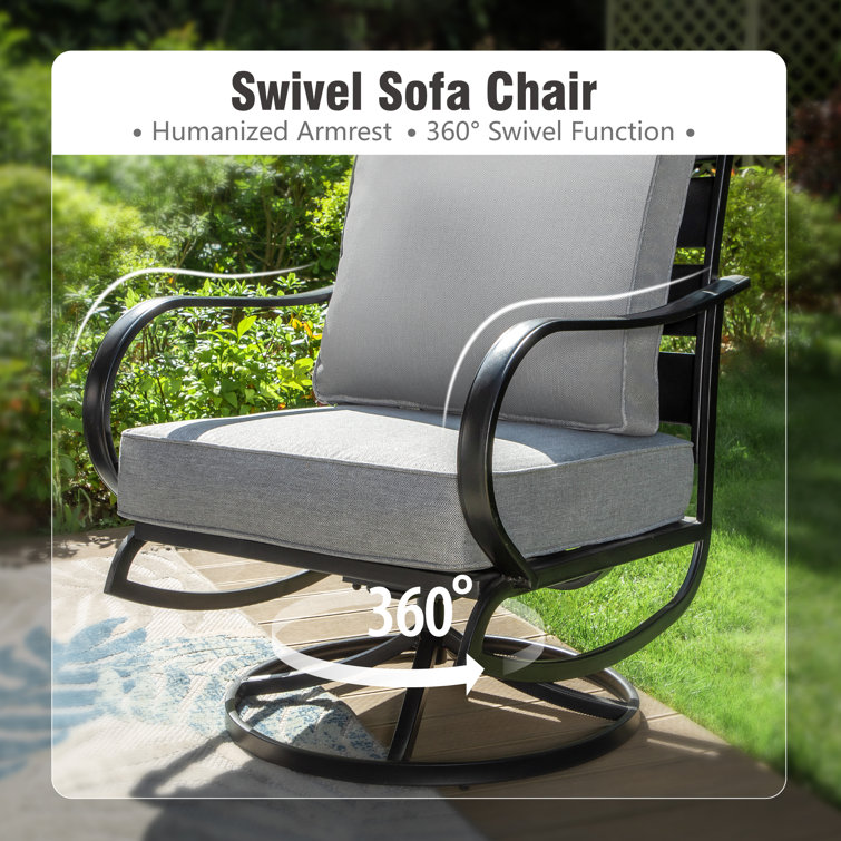 metal garden chairs grey