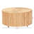 Moreno Round Shape Bohemian Style Natural Rattan Coffee Table, 15.58" H X 30.98" W X 30.98" D
