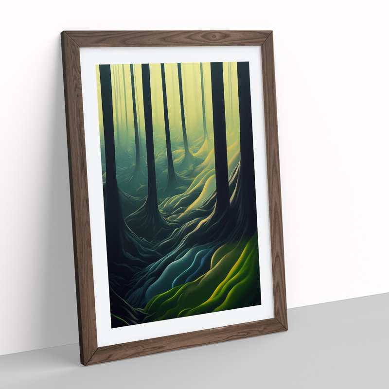 Immense Forest - Wall Art, 34cm H x 25cm W x 2cm D, Walnut Framed