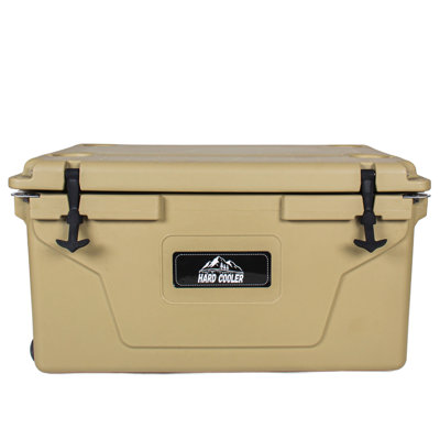 110 Quart Khaki Cooler, Rotomolded Insulated Ice Chest – Heavy-Duty Hard Shell with 6–10 Day Ice Retention for Outdoor Adventures